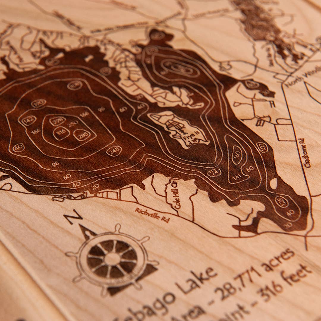 Lake Art - Wholesale Board Game - Your Lake Here | Wooden Cribbage Game Board2