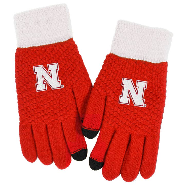 NCAA Nebraska Cornhuskers Waffle Knit Glove for wholesale by Little Earth Productions