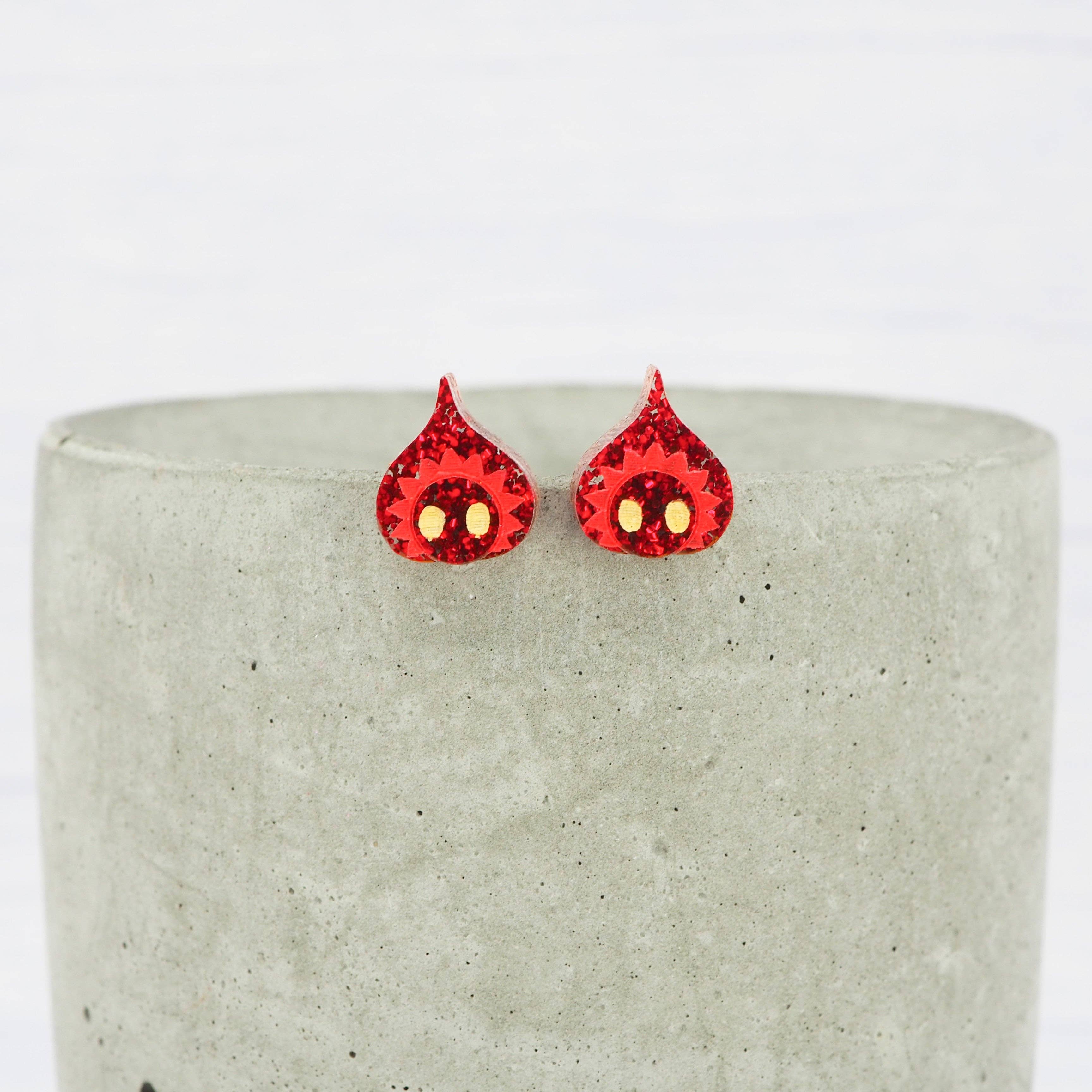 MadebyJenWren – wholesale Stud/post earrings – Flatwood monster studs3