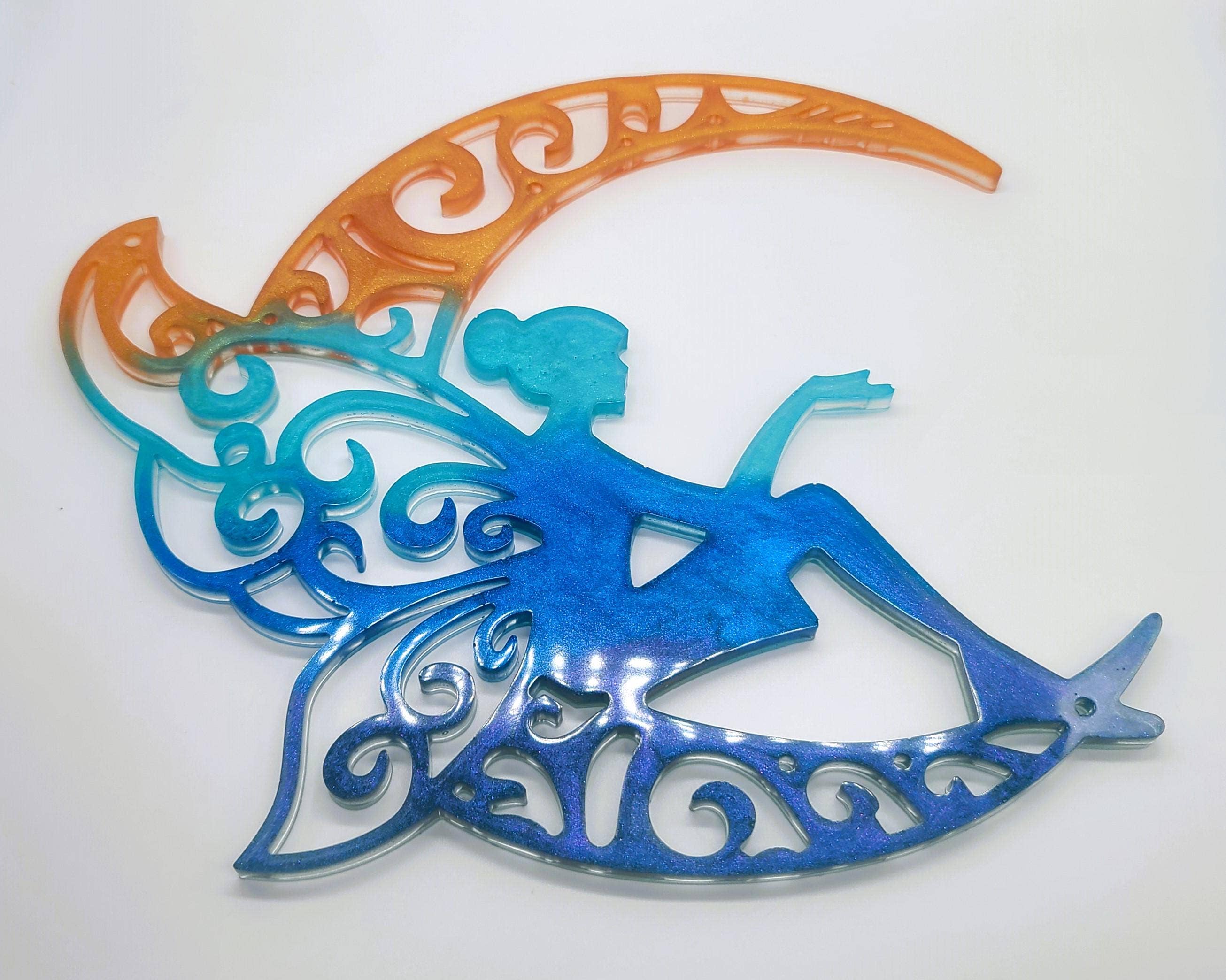 Slightly Askew Art - Wholesale Wall Accent - Eco-Friendly Holographic Fairy Resin Wall Hanging3