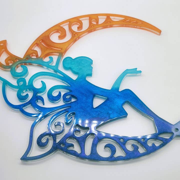 Slightly Askew Art - Wholesale Wall Accent - Eco-Friendly Holographic Fairy Resin Wall Hanging3