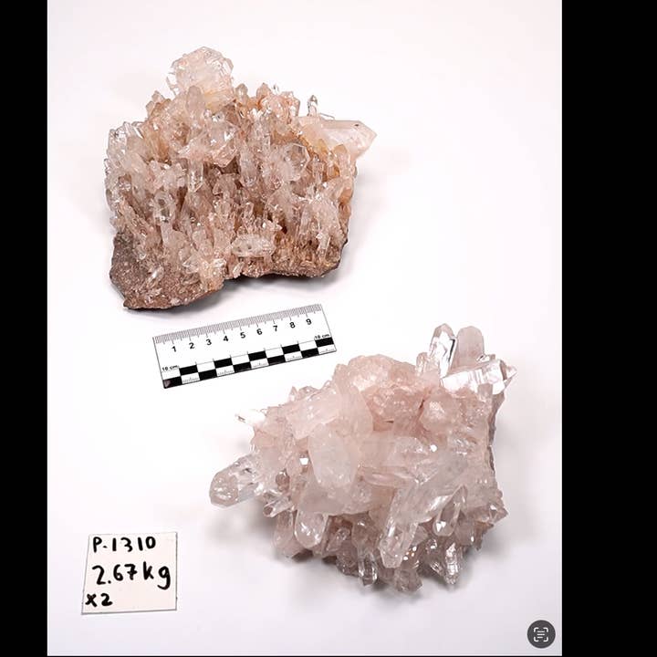 Pink Lemurian Quartz Clusters P-1310 for wholesale by Lemurian Quartz