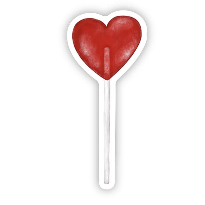k.Patricia Designs – wholesale Sticker – Vinyl Sticker - Red Heart Lollipop