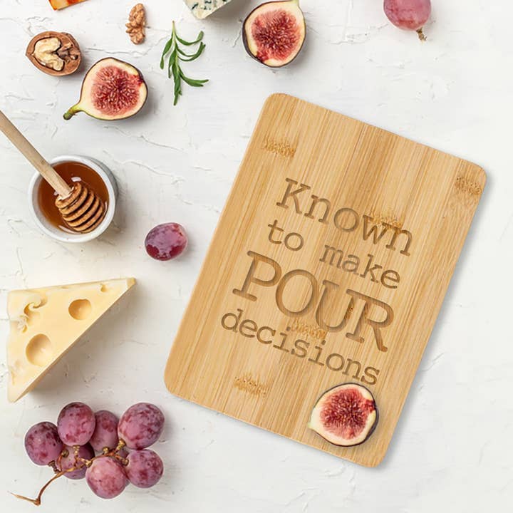 Known to Make Pour Decisions Small Cutting Board, Bar Board for wholesale by Love, Georgie