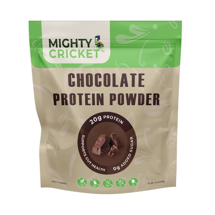 Mighty Cricket Chocolate Protein Powder (1 lb) 20g Protein G for wholesale by Mighty Cricket