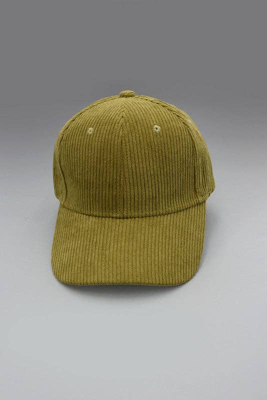 JOSSLYN by wall to wall - Wholesale Baseball Cap - Women's - PLAIN CORDUROY BASEBALL CAP | 40CP01617