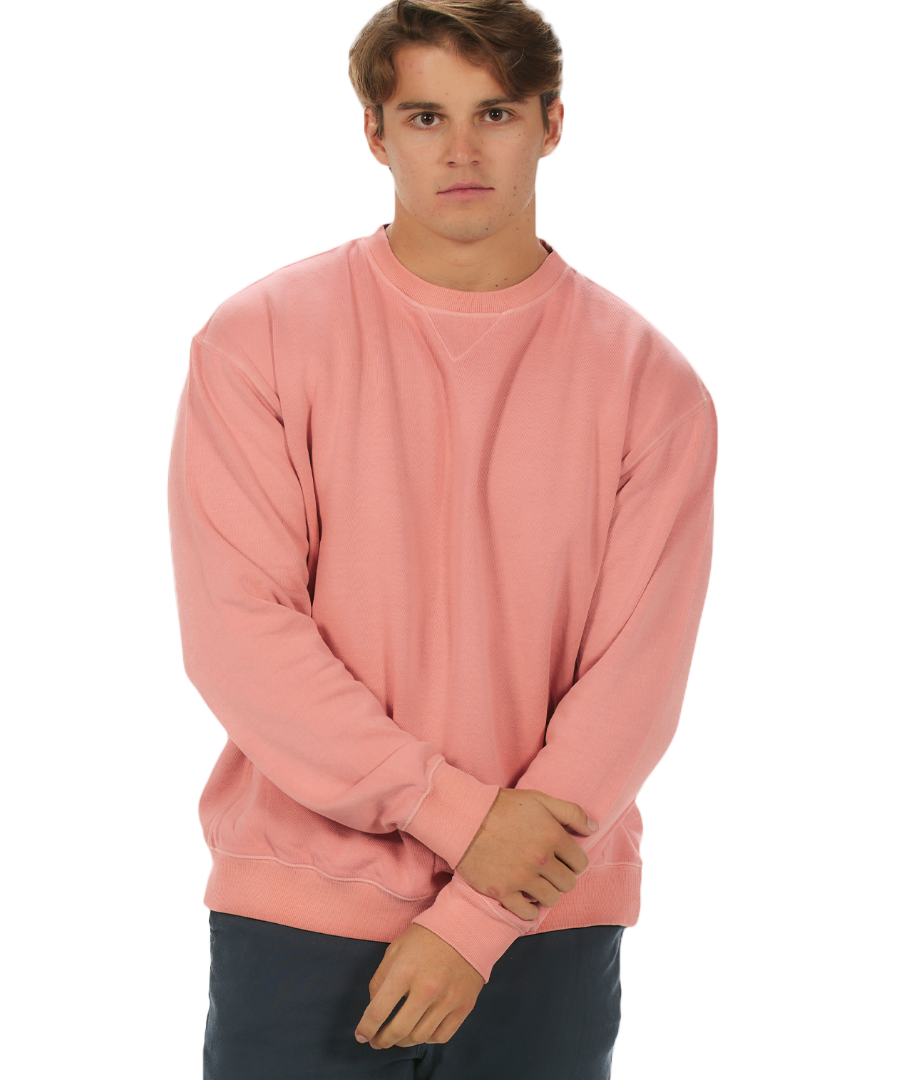 U.S. Apparel - Wholesale Sweatshirt - Women's - Unisex Garment Dyed Fleece Crew47
