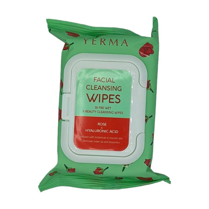 YERMA_Facial Cleansing Wipes ROSE & HYALURONIC for wholesale by YERMA