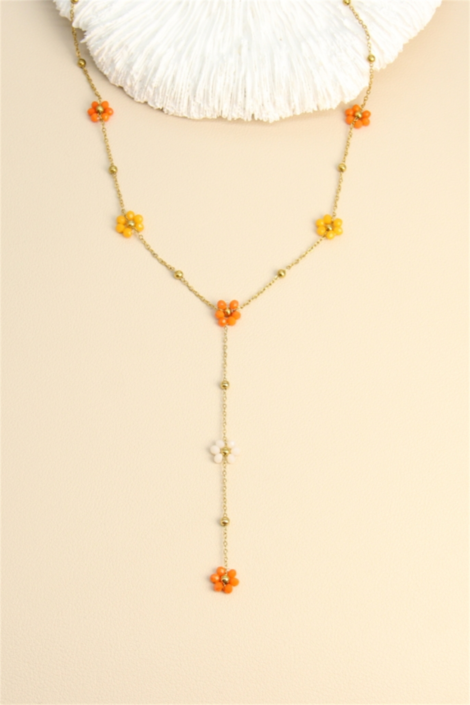 BELLISSIMA BIJOUX - Wholesale Link & Chain Necklace - Floral Necklace – Stainless Steel6