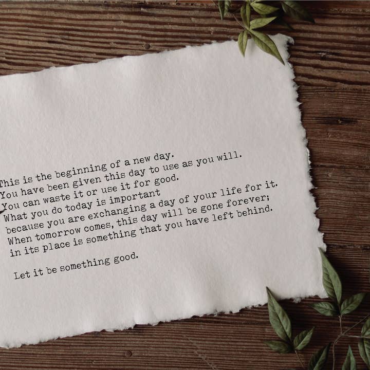 11x14 Handmade Paper Print - Beginning of a New Day for wholesale by Weathered Wood Home