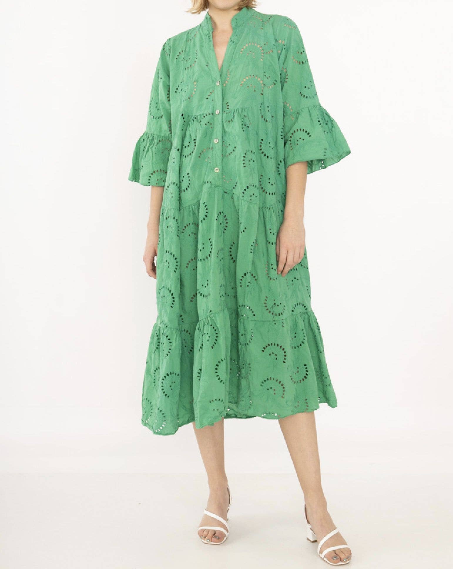 Happy look - Vente Robe – femme - Longue robe en broderie anglaise 10