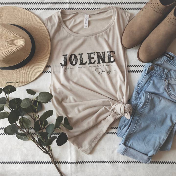 Trendznmore - Modern Graphic Apparel - Wholesale Tank Top - Women's - Jolene You Can Have Him Bella Canvas Muscle Tank Top3