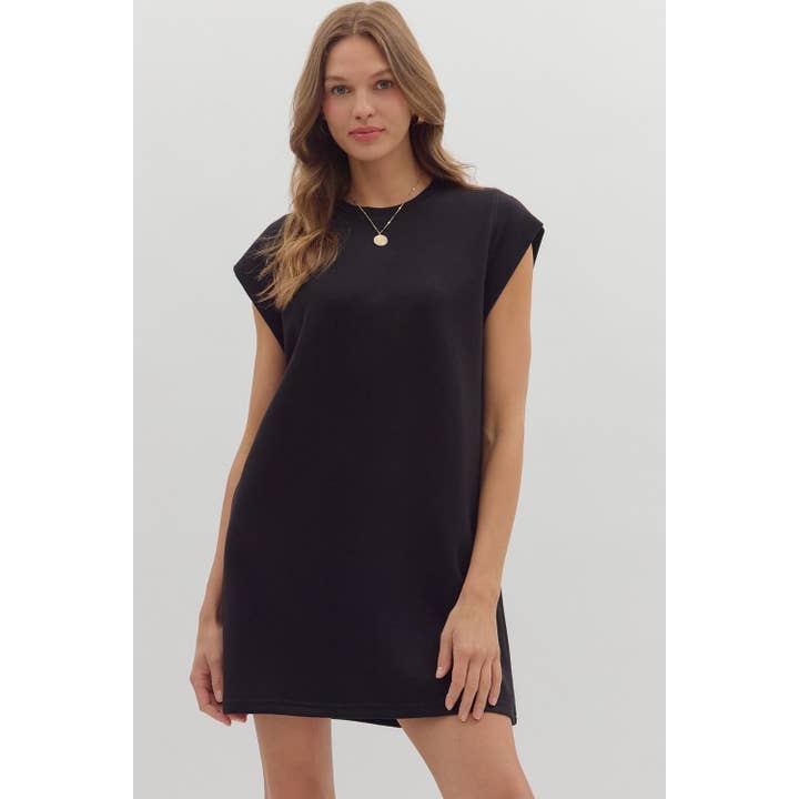 Einfarbiges Minikleid mit Flügelärmeln für den Großhandel von STYLE USA