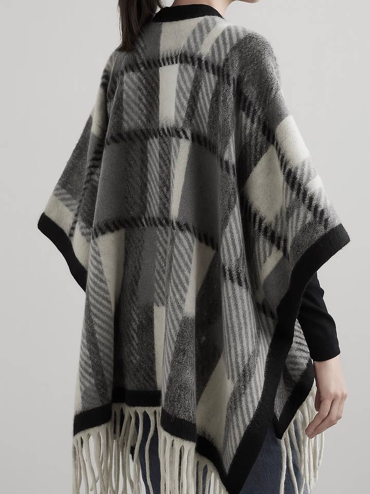 Greystone Check Kimono voor wholesale door Justin & Taylor