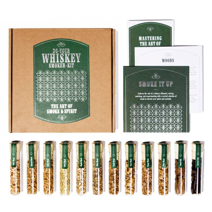 Craftly – wholesale DIY Drink Kit – Whisky Smoker Wood Chips Set: För intensiv rökhemask i varje slump - En osynlig uppsättning för njutning