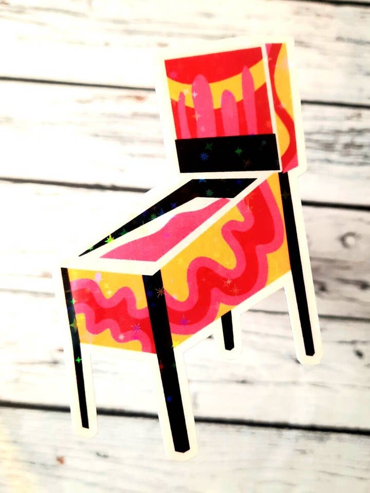 Adesivo arcade per flipper, adesivo retrò nostalgia per la vendita all'ingrosso da parte di Unsupervised Art