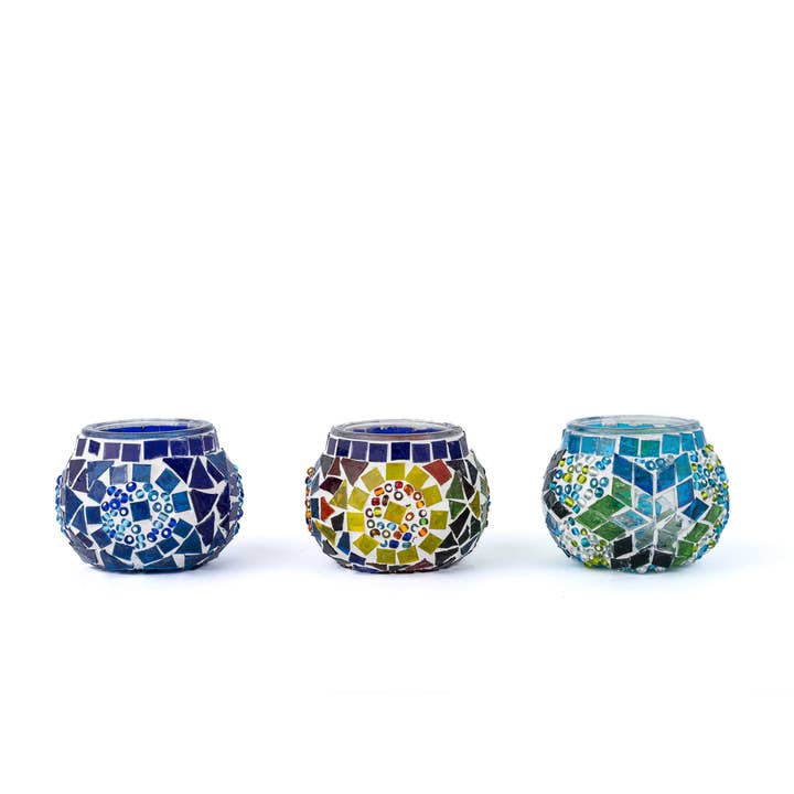 KAFTHAN - Wholesale Candle Holder - Tea Light Mosaic Candle Holders | Christmas Holiday Decor14