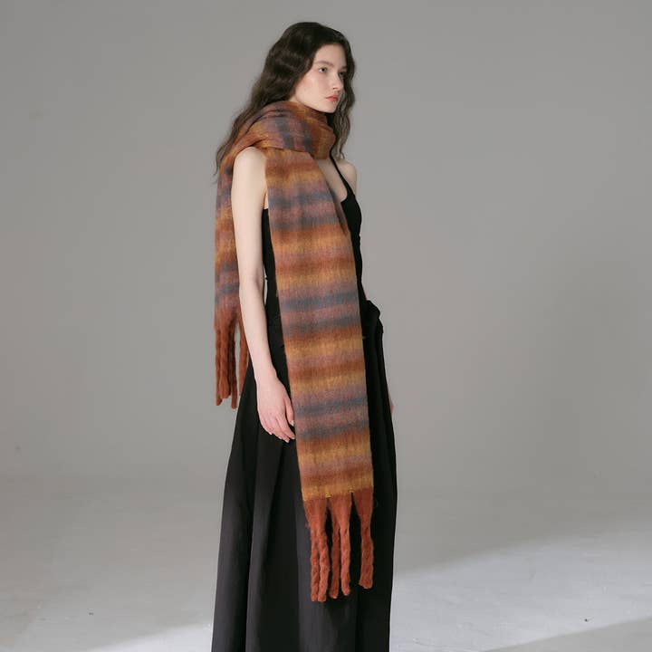 Funkyrel® Atzbranding Limited - Wholesale Scarf - Women's - Scarvii - Vintage Long Stripe Scarf