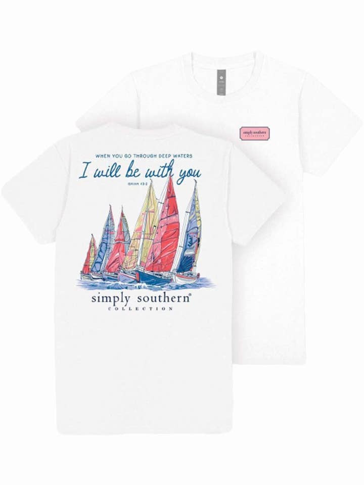 simply southern - Wholesale Screen Printed T-Shirt - Women's - SS-WATER-WHITE