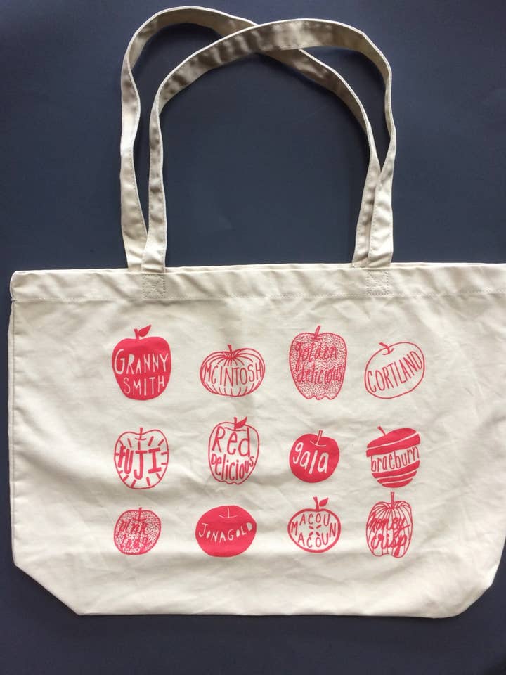 Apple Tote Bag, Large for wholesale by &Morgan