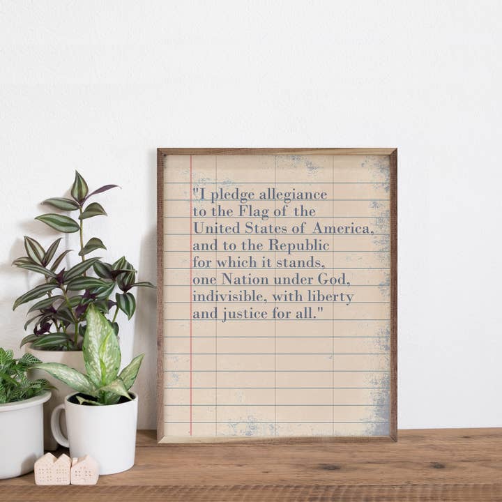 Kendrick Home - Wholesale Sign - I Pledge Allegiance On Paper