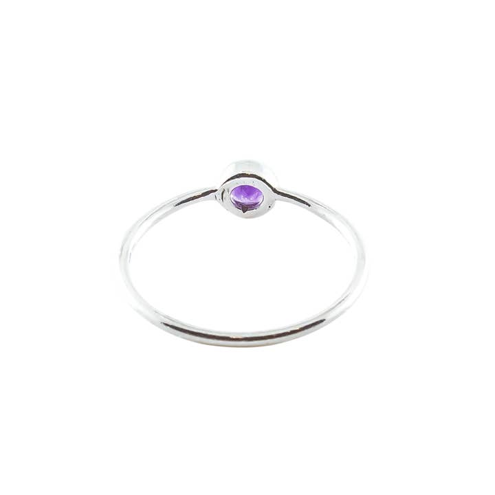 Quasar Gems USA - Wholesale Single Stone/Solitaire Ring - Amethyst Ring Sterling Silver 925 3