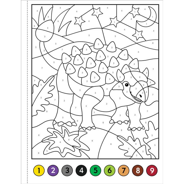 Peter Pauper Press - Wholesale Coloring Book - Kids & Baby - My First Color-by-Number! Dinosaurs