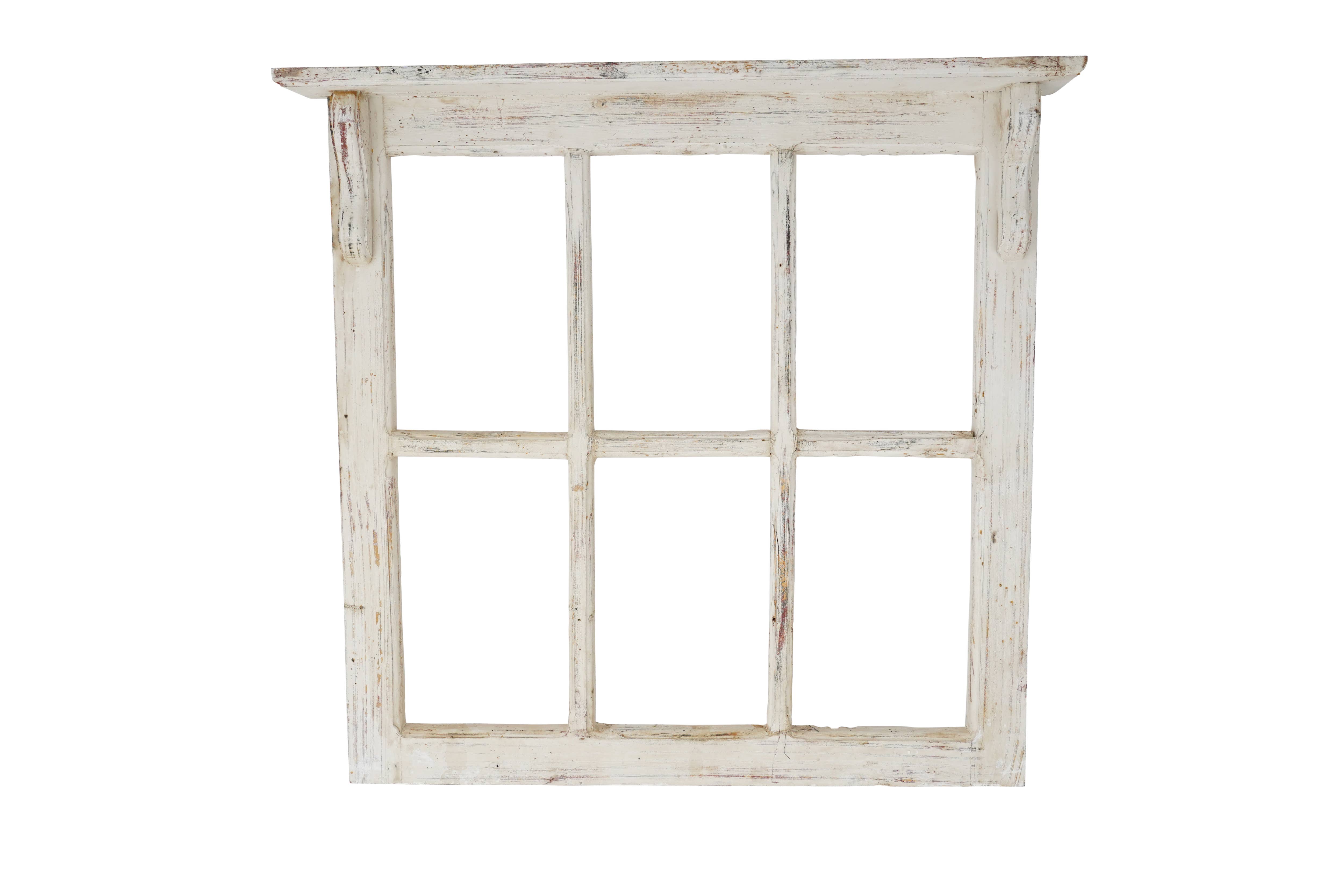 My Amigos Imports - Wholesale Wall Mounted Shelf - Farmhouse 6 Panel Wall Window with Shelf-30x29 inches-NEW4