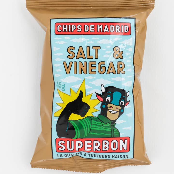 Superbon Chips de Madrid – Engroshandel Chips – Eddike & Saltchips 45g - Superbon