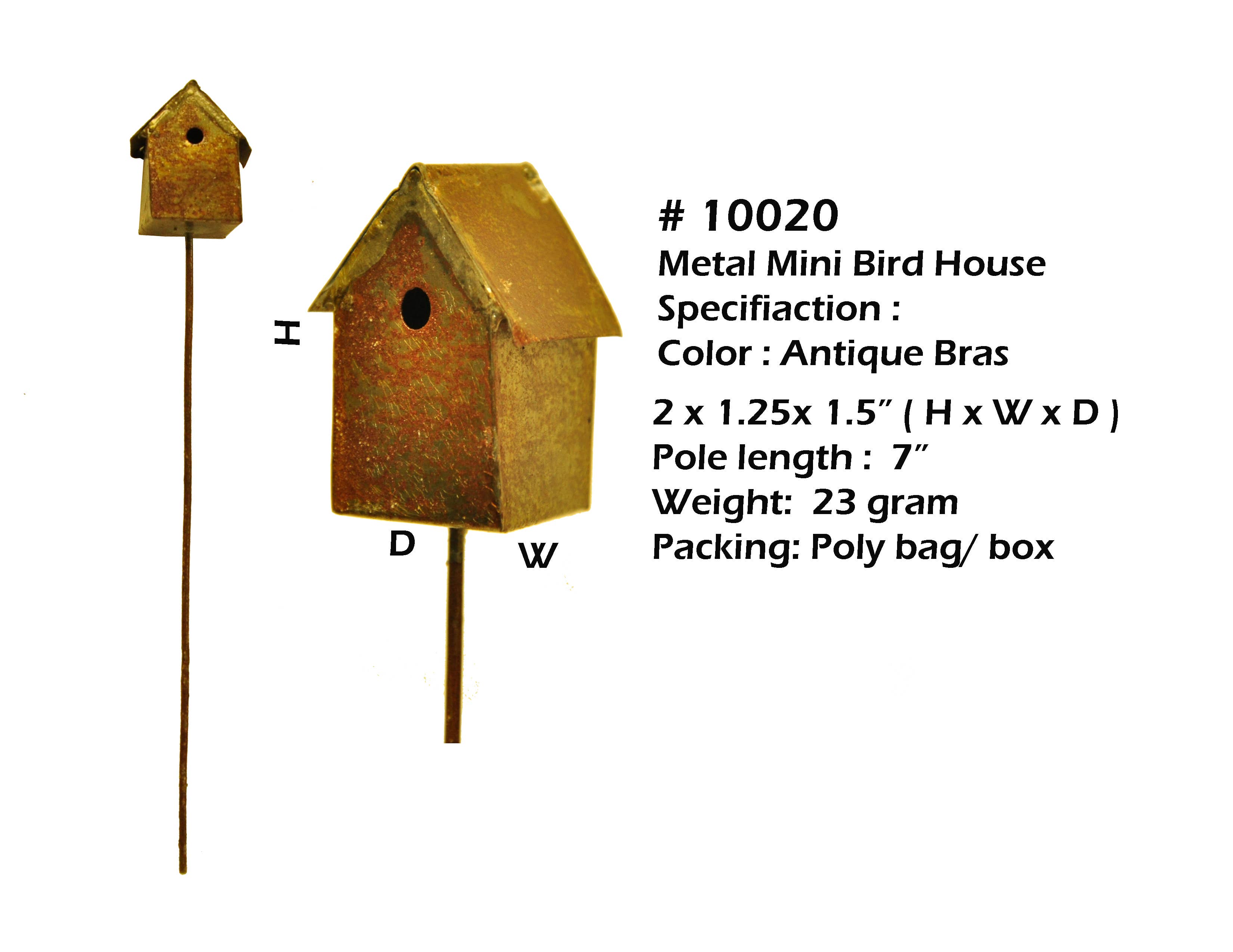 G & F Products - Wholesale Bird House - MiniGardenn 10020 Fairy Garden Miniature Bird House Pick4