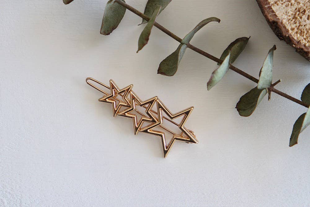 Bohomane - Venta al por mayor Pinzas para el pelo - Niños - Broche para niños con estrellas doradas Stella2