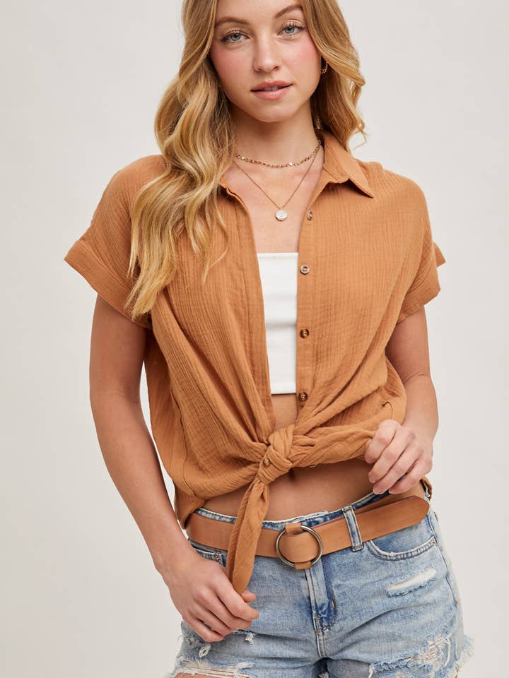 Bluivy – Camisa com botões no colarinho – Mulher por atacado – CAMISA ESSENCIAL BOTÃO UP ALGODÃO63