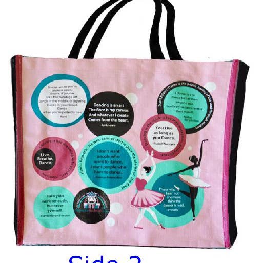 Nutcracker Ballet Gifts – Saco de mercearia/compras por atacado – Citações de balé reutilizáveis Design Shopping Ballet Bag1