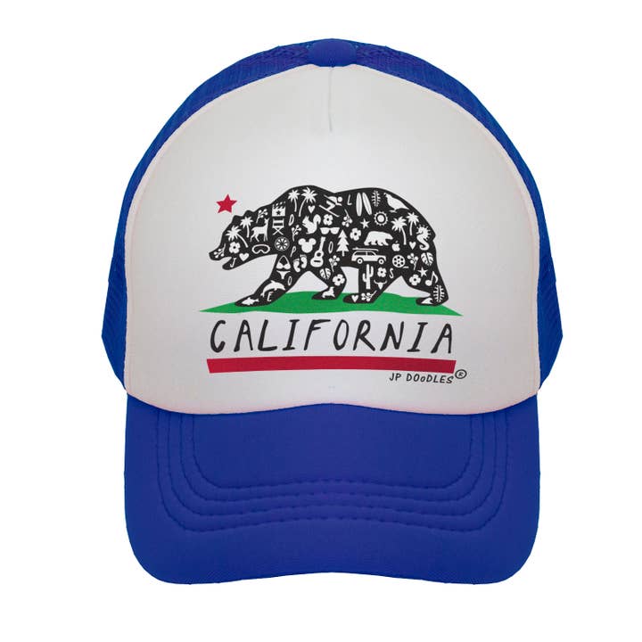JP Doodles - Wholesale Kids Hat - Kids - California State Flag Customizable Kids Trucker Hat