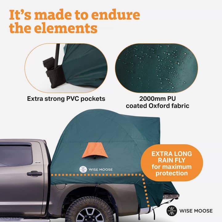 HomeBuddy - Wholesale Tent - WISE MOOSE Truck Bed Tent - 6.3-6.5 ft - Waterproof