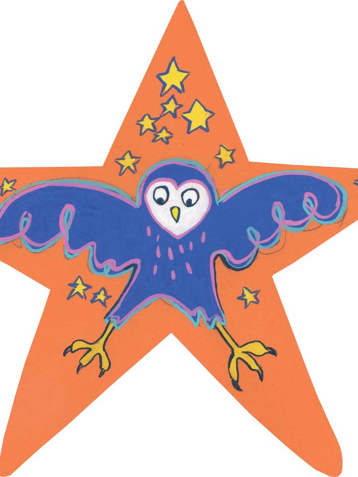 Cartão de saudações em forma de estrela - Coruja de Celeiro por atacado de North Star Cards