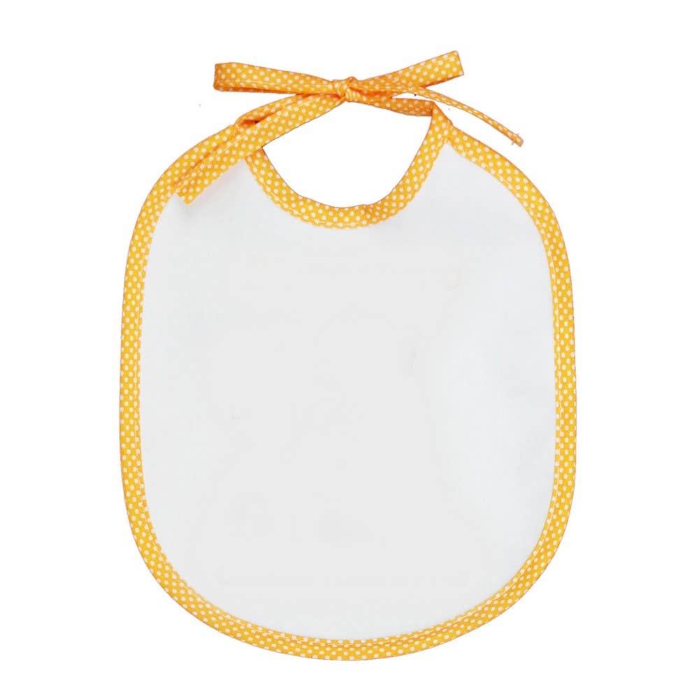 Almatex srl - Wholesale Slabbetje - Baby - Slabbetje VOOR SUBLIMATIE afm. 20x24 met linten en stippen biaisband0