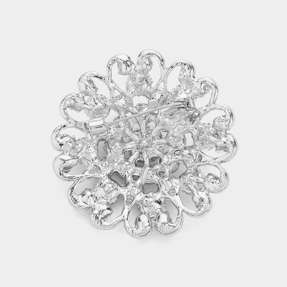 Sensibling Corp. – Engroshandel Broche – Blomsterhjerte Krystal Rhinsten Broche1