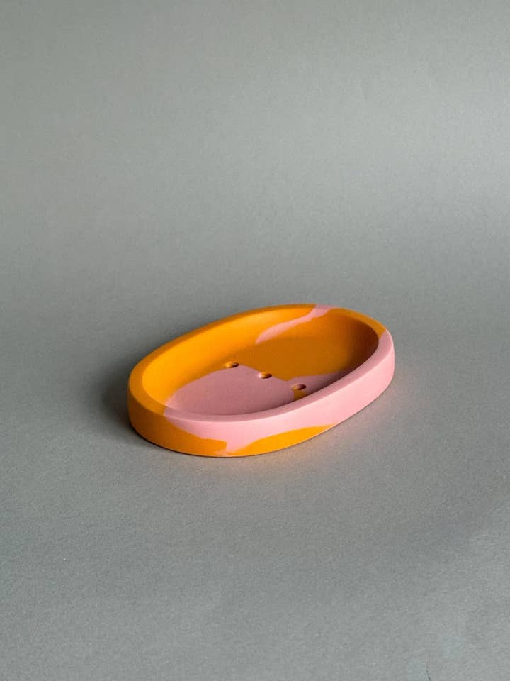 Unique Marble Soap Dish Handcrafted from Jesmonite for wholesale by Studio Octave