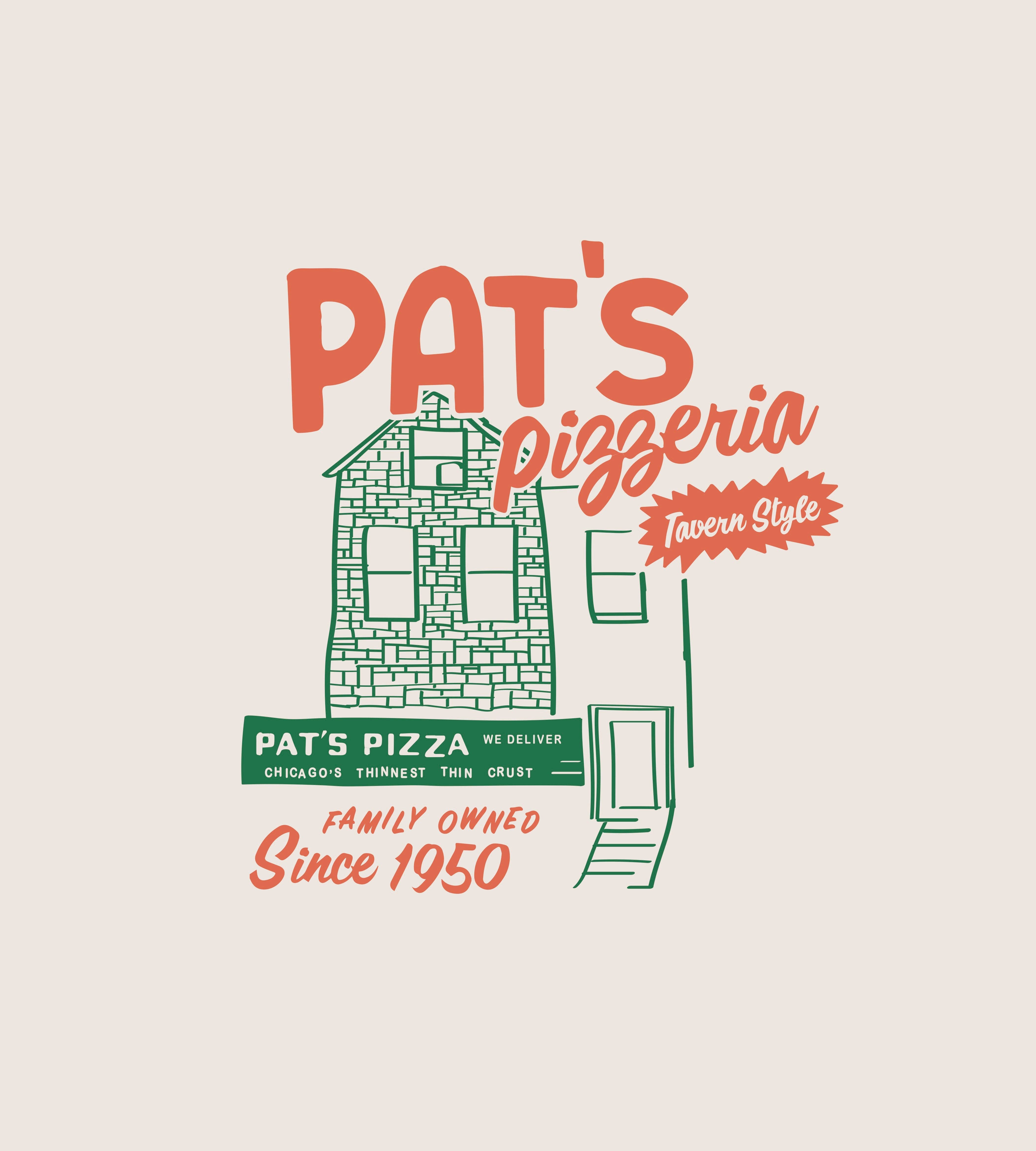Chitown Clothing – wholesale Screen printed t-shirt – unisex – Pat's Pizzeria Shirt1