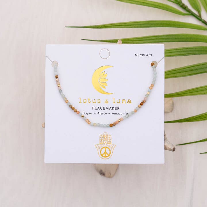 Lotus and Luna - Wholesale Beaded/Pearl Necklace - Peacemaker 2mm Healing Necklace2