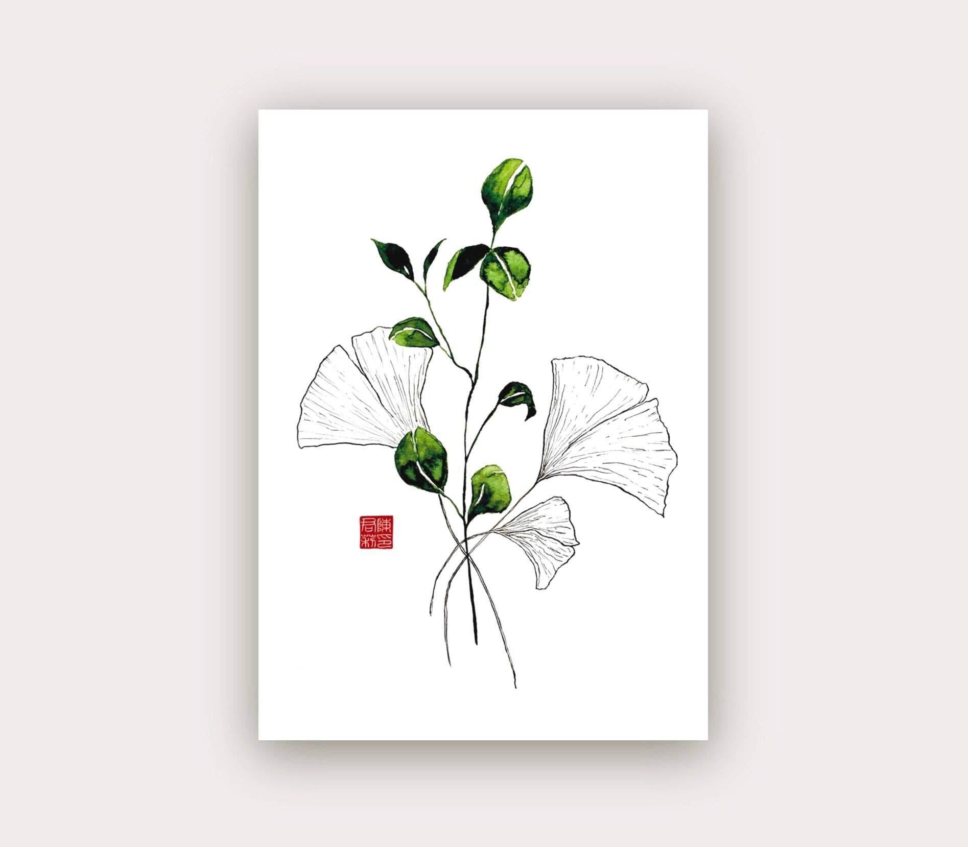 itsjunli - Wholesale Everyday Greeting Card - Ginkgo-Eucalyptus Bouquet II | Cards0