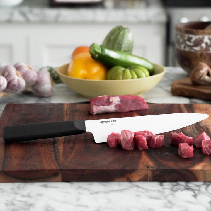 Kyocera International, Inc. - Wholesale Kitchen/Utility Knife - INNOVATIONwhite® 7" CERAMIC CHEF KNIFE - WHITE Z212 BLADE