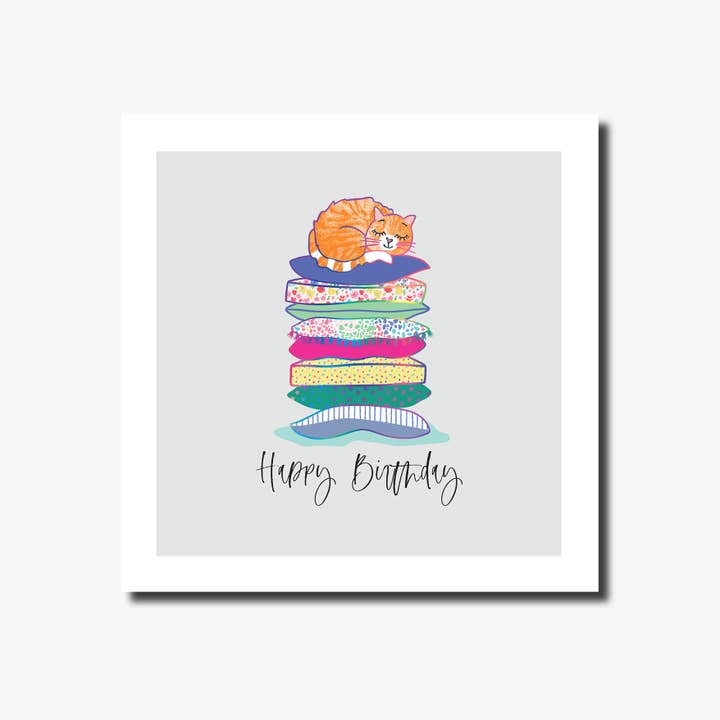 Cat Cushions | Pretty Lilly | Birthday Card for wholesale by Marina B