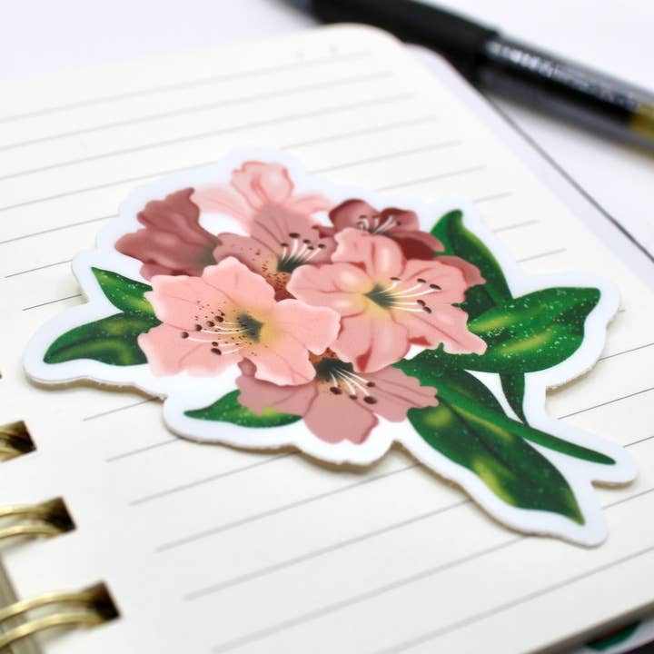 Crowded Cat Studio - Wholesale Sticker - Rhododendron Flower Sticker1