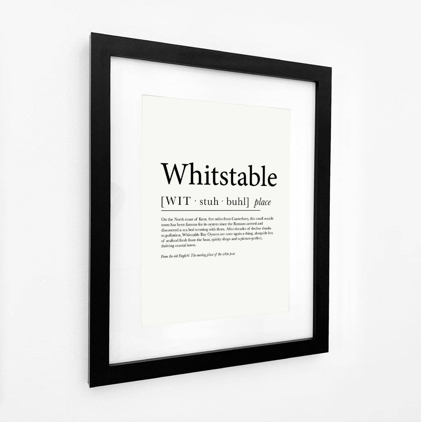 SeaKisses – wholesale Art print – Whitstable Definition Typographic Print2