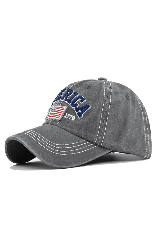 UNISHE - Vente Casquette de baseball – femme - Casquette de baseball brodée drapeau américain DXCB3273