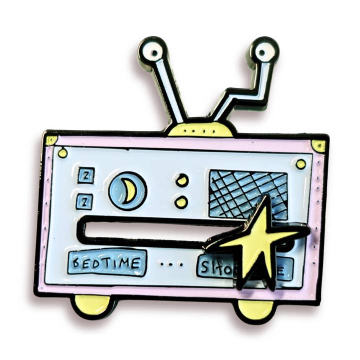 Showtime Radio Enamel Pin (Moveable) for wholesale by PinPaint