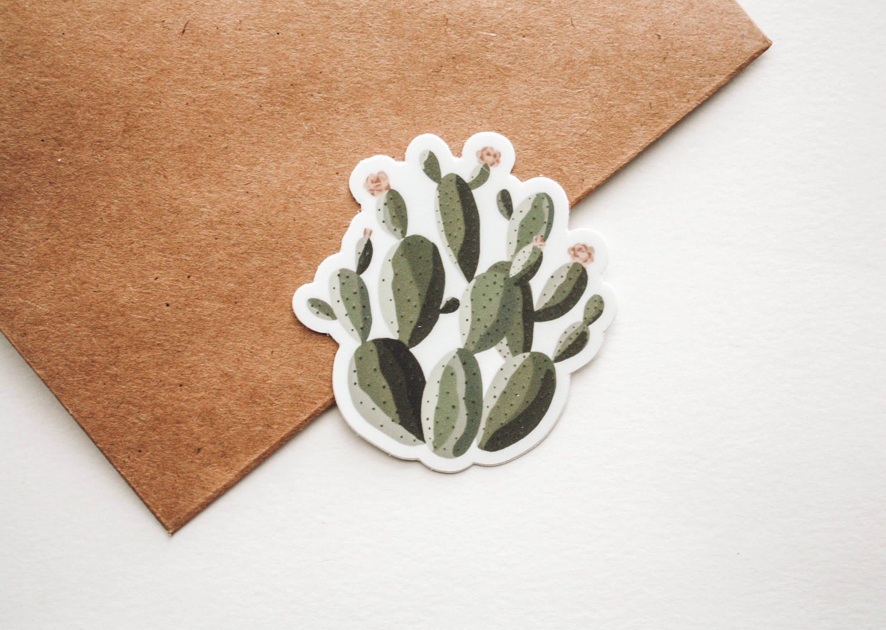 Jess' Paper Co. - Wholesale Sticker - Prickly Pear Cactus Sticker2