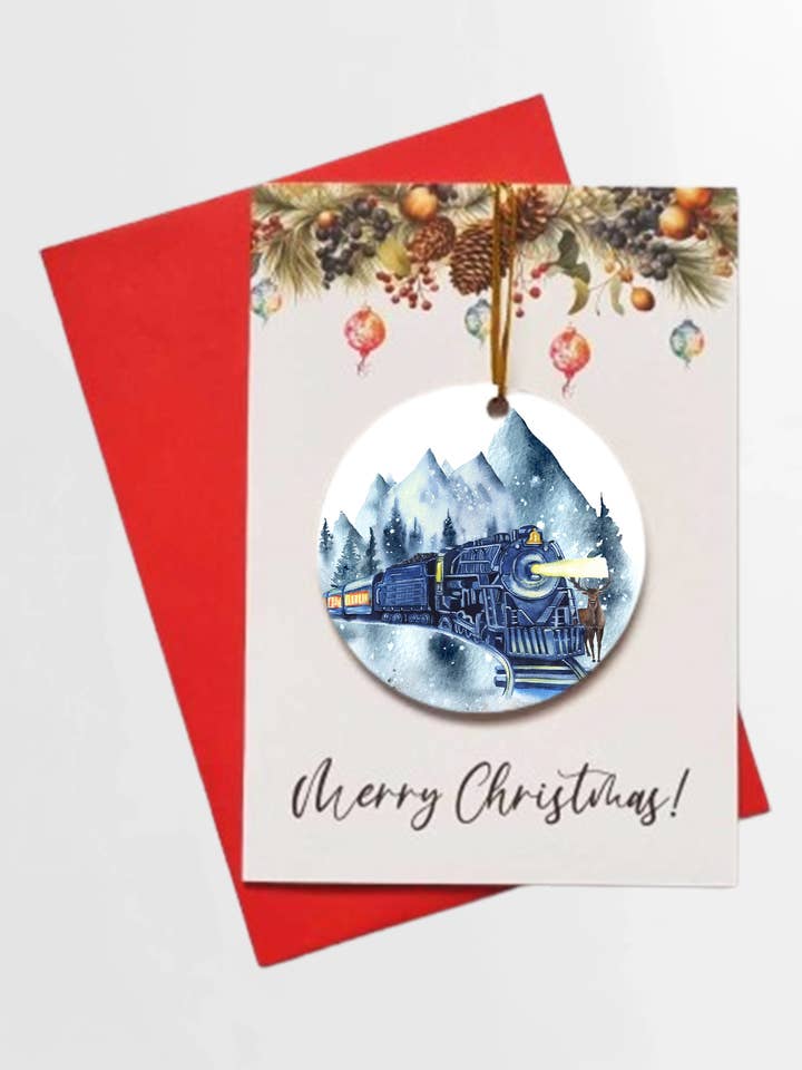 Weihnachtszug mit Weihnachtsmotiv und abnehmbarer Weihnachtsbaumkugel für den Großhandel von Homemade Hollydays Wholesale